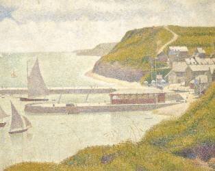 Port en Bessin, avant-port, marée haute (Calvados) (Georges Seurat) - Muzeo.com