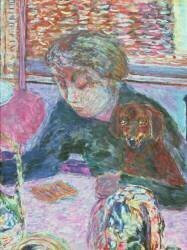 Portrait avec un chien (Pierre Bonnard) - Muzeo.com