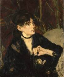 Portrait de Berthe Morisot à l'éventail (Edouard Manet) - Muzeo.com