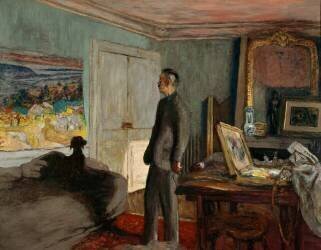 Portrait de Bonnard Pierre (1867-1947), peintre, graveur et affichiste (Edouard Vuillard) - Muzeo.com