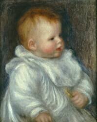 Portrait de Coco sur fond bleu (Auguste Renoir) - Muzeo.com