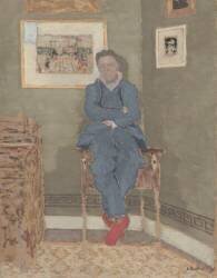 Portrait de Félix Vallotton (1865-1925), dans son atelier (Edouard Vuillard) - Muzeo.com