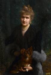 Portrait de Gabrielle d'Uckermann, Mme Ernest Hébert (Ernest Hébert) - Muzeo.com