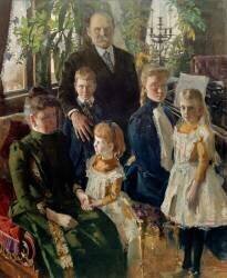 Portrait de la famille de l'industriel Antti Ahlström (Akseli Gallen-Kallela) - Muzeo.com