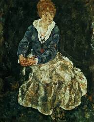 Portrait de la femme de l'artiste (Egon Schiele) - Muzeo.com