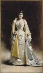 Portrait de madame Albert Cahen d'Anvers (Léon Bonnat) - Muzeo.com