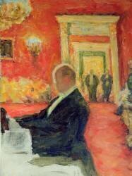 Portrait de Sergei Prokofiev au travail (Leonid Osipovic Pasternak) - Muzeo.com