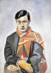 Portrait de Tristan Tzara (Samuel Rosenstock, 1896-1963), poète français, animateur du mouvement Dada (Robert Delaunay) - Muzeo.com