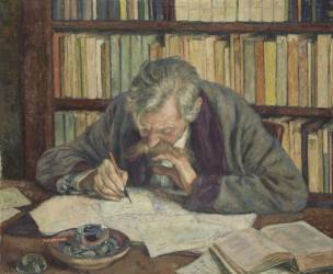 Portrait d'Emile Verhaeren (1855-1916), poète (Theo van Rysselberghe) - Muzeo.com