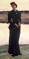 Portrait d'Olga Nesterova (Mikhail Vasilievich Nesterov) - Muzeo.com