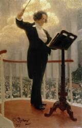 Portrait du compositeur russe Anton Grigoryevich Rubinstein (Ilya Répine) - Muzeo.com