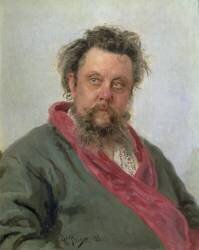 Portrait du modeste Petrovich Moussorgsky (Ilya Répine) - Muzeo.com