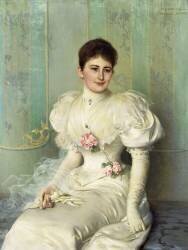 Portrait d'une femme (Vittorio Matteo Corcos) - Muzeo.com