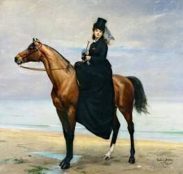 Portrait équestre de Mademoiselle Croizette (Carolus-Duran) - Muzeo.com