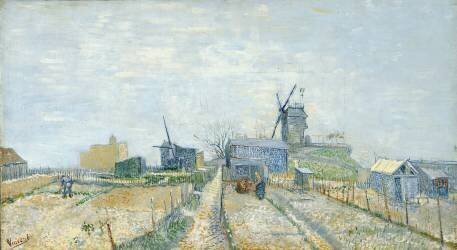 Potagers et le moulin de Blute-Fin à Montmartre (Vincent van Gogh) - Muzeo.com