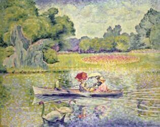 Promenade dans le bois de Boulogne (Henri-Edmond Cross) - Muzeo.com