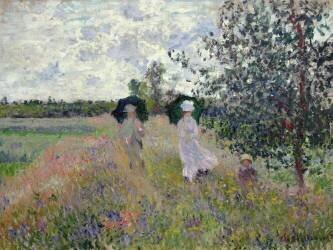 Promenade près d'Argenteuil (Claude Monet) - Muzeo.com