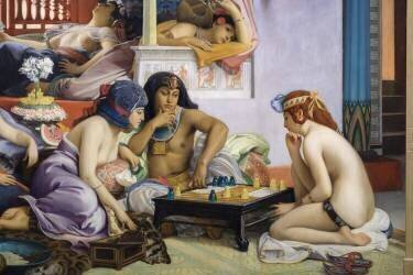 Ramsès dans son harem (détail) (Jean-Jules-Antoine Lecomte du...) - Muzeo.com