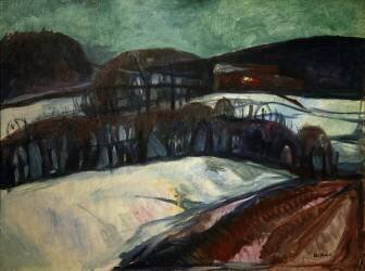 Red House in the Snow (Edvard Munch) - Muzeo.com