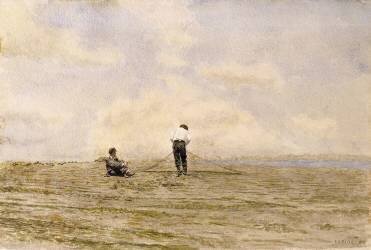 Réparation du filet de pêche (Thomas Eakins) - Muzeo.com