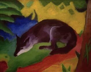 Renard Bleu et Noir (Franz Marc) - Muzeo.com