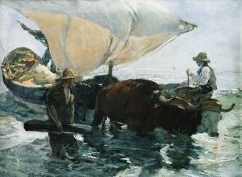 Retour de pêche (Joaquin Sorolla y Bastida) - Muzeo.com