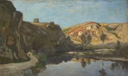 Rivière et Montagnes (Henri Joseph Harpignies) - Muzeo.com
