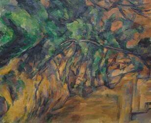 Rochers et branches à Bibémus (Paul Cézanne) - Muzeo.com