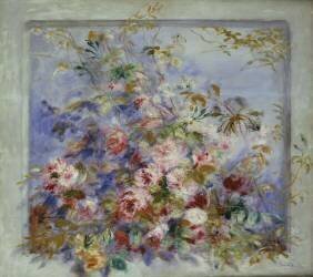 Roses dans une fenêtre (Auguste Renoir) - Muzeo.com