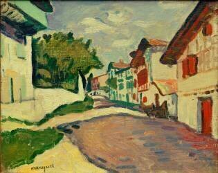 Rue ensoleillé à Ciboure (Albert Marquet) - Muzeo.com