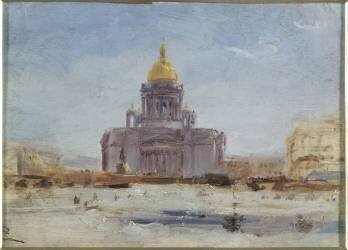Saint Pétersbourg, Saint Isaac (Félix Ziem) - Muzeo.com