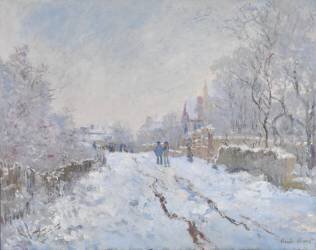 Scène de neige à Argenteuil (Claude Monet) - Muzeo.com