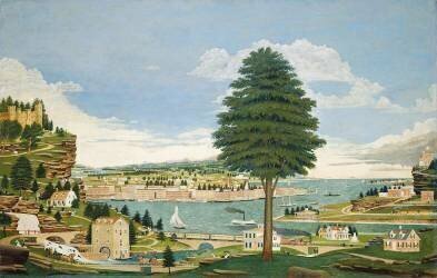 Scène portuaire composite avec château (Jurgen Frederick Huge) - Muzeo.com