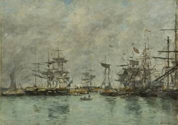 Scène portuairex (Eugène Boudin) - Muzeo.com