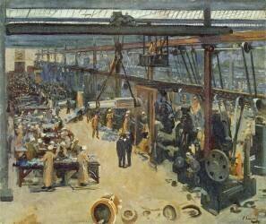 Scene at a Clyde Shipyard (John Lavery) - Muzeo.com