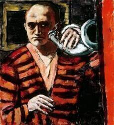 Autoportrait avec trompette (Max Beckmann) - Muzeo.com