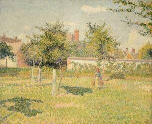 Soleil de printemps dans le pré à Eragny (Camille Pissarro) - Muzeo.com