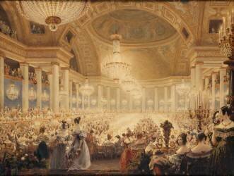 Souper des Dames dans la salle de spectacles des Tuileries en 1835 (Eugène Viollet-Le-Duc) - Muzeo.com