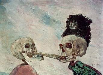 Squelettes se disputant un hareng mariné (James Ensor) - Muzeo.com