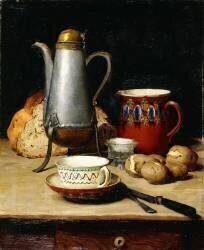 Still Life: Coffee and Potatoes (Albert Anker) - Muzeo.com