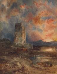 Sunset on the Moor (Thomas Moran) - Muzeo.com