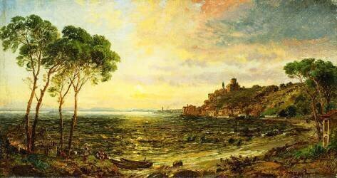 Sunset over Lake Thrasemine (Jasper Francis Cropsey) - Muzeo.com