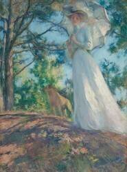 Sur la colline de Bos'n (Edmund Charles Tarbell) - Muzeo.com