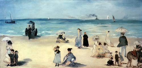 Sur la plage de Boulogne-sur-Mer (Edouard Manet) - Muzeo.com