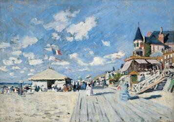 Sur les planches de Trouville (Claude Monet) - Muzeo.com