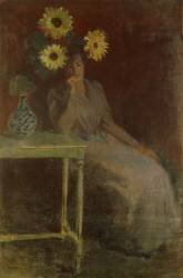 Suzanne avec des tournesols (Claude Monet) - Muzeo.com