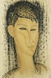 Tête d'une jeune femme (Amedeo Modigliani) - Muzeo.com