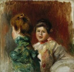 Têtes de deux femmes (Auguste Renoir) - Muzeo.com