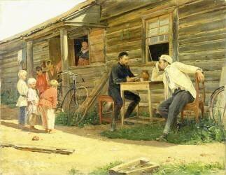 La bicyclette (Vladimir Egorovic Makovsky) - Muzeo.com