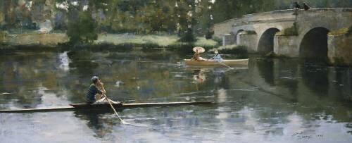 The Bridge at Grez (John Lavery) - Muzeo.com